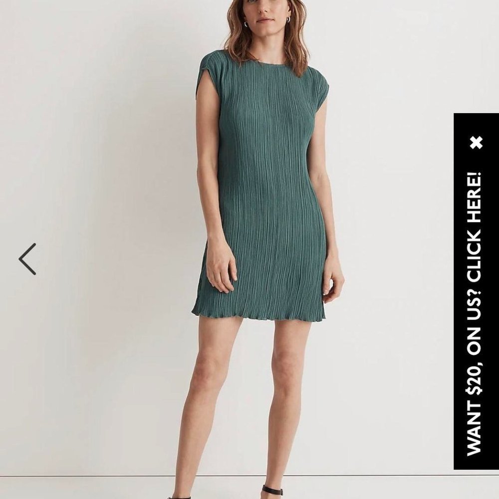 Plissé Mini Tee Dress